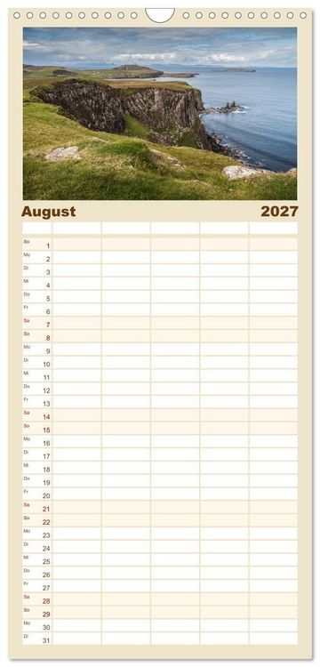 Produktbild: Familienplaner 2027 - Die Highlands - Schottlands rauher Nordwesten mit 5 Spalten (Wandkalender, 21 x 45 cm) CALVENDO