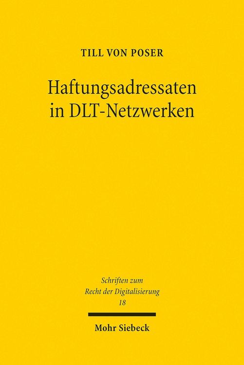 Produktbild: Haftungsadressaten in DLT-Netzwerken