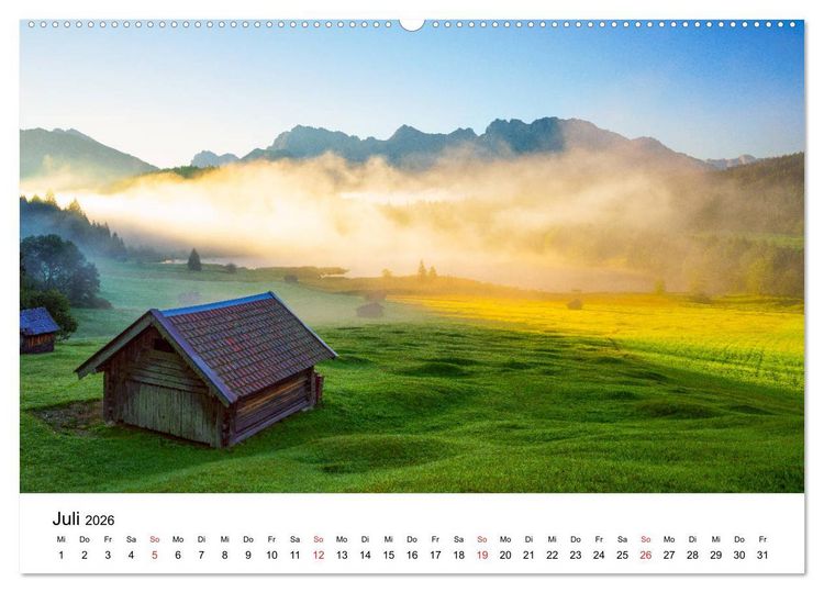 Produktbild: Landschaften vom Licht gek&uuml;&szlig;t (hochwertiger Premium Wandkalender 2026 DIN A2 quer), Kunstdruck in Hochglanz
