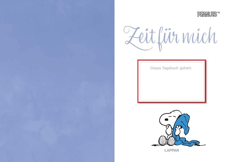 Produktbild: Peanuts Geschenkbuch: Zeit f&uuml;r mich