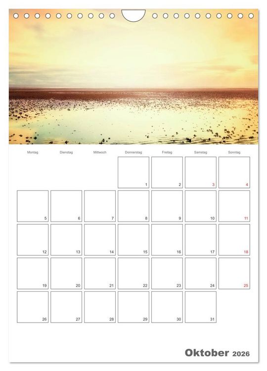 Produktbild: Strandbilder - K&uuml;nstlerische Impressionen von der Nordsee (Wandkalender 2026 DIN A4 hoch), CALVENDO Monatskalender