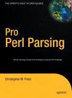 Produktbild: Pro Perl Parsing