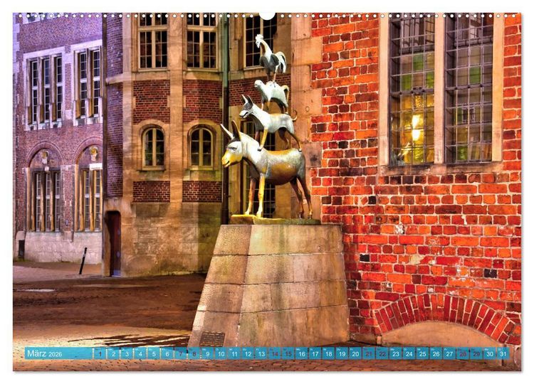 Produktbild: Kalender Hansestadt Bremen a. d. Weser, 2026 (hochwertiger Premium Wandkalender 2026 DIN A2 quer), Kunstdruck in Hochglanz