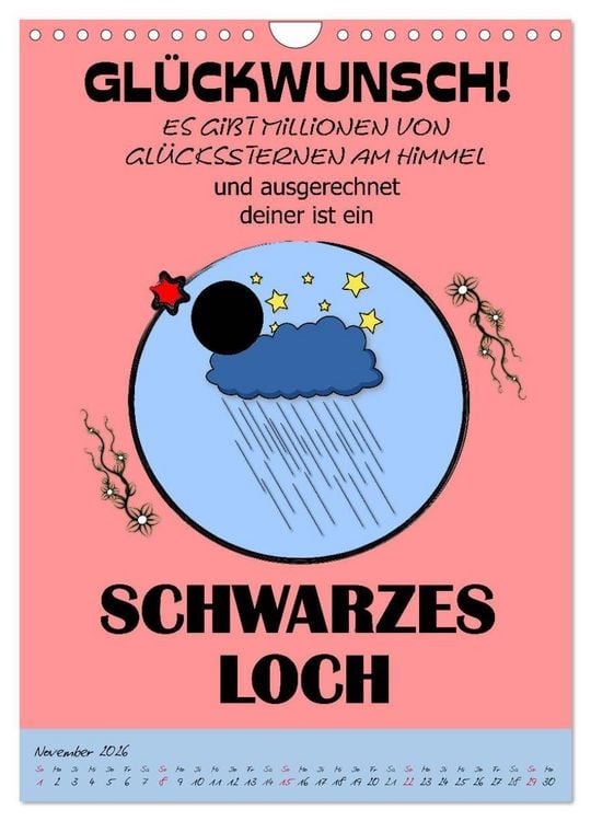 Produktbild: L&auml;uft&acute;s noch nicht beschissen genug? Dann hilft der Anti-Gl&uuml;cks-Kalender! (Wandkalender 2026 DIN A4 hoch), CALVENDO Monatskalender