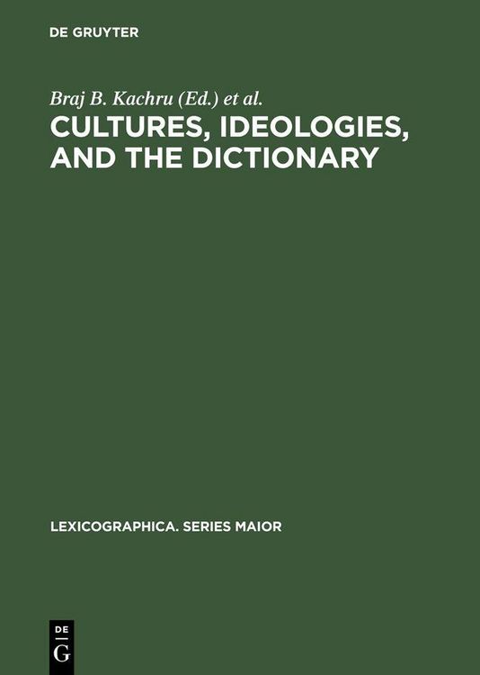 Produktbild: Cultures, Ideologies, and the Dictionary