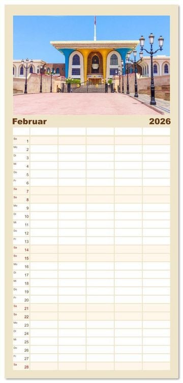 Produktbild: Familienplaner 2026 - Oman - Historische Perle des Orients mit 5 Spalten (Wandkalender, 21 x 45 cm) CALVENDO