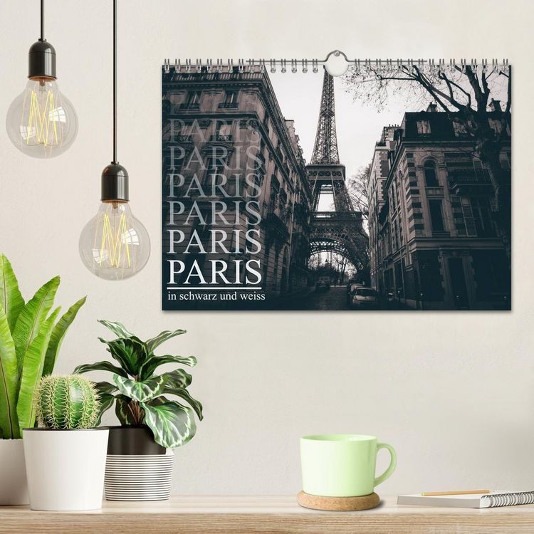 Produktbild: Paris - in schwarz und weiss (Wandkalender 2027 DIN A4 quer), CALVENDO Monatskalender