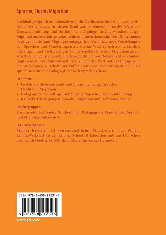 Produktbild: Sprache, Flucht, Migration