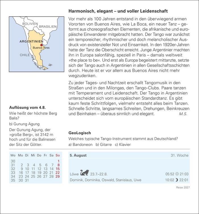 Produktbild: Reise Tagesabrei&szlig;kalender 2027 - Kulturkalender - St&auml;dte, Menschen, Landschaften
