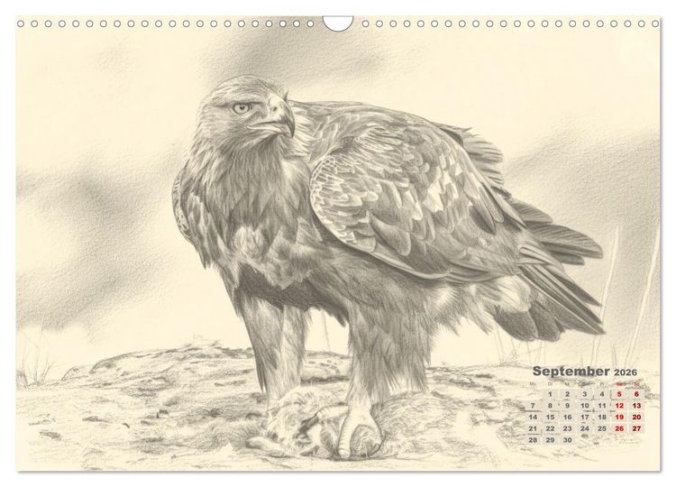 Produktbild: Wilde Seelen - Tierische Momente in Graphit (Wandkalender 2026 DIN A3 quer), CALVENDO Monatskalender