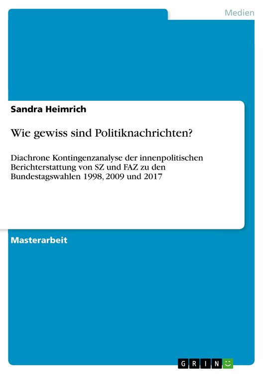 Produktbild: Wie gewiss sind Politiknachrichten?