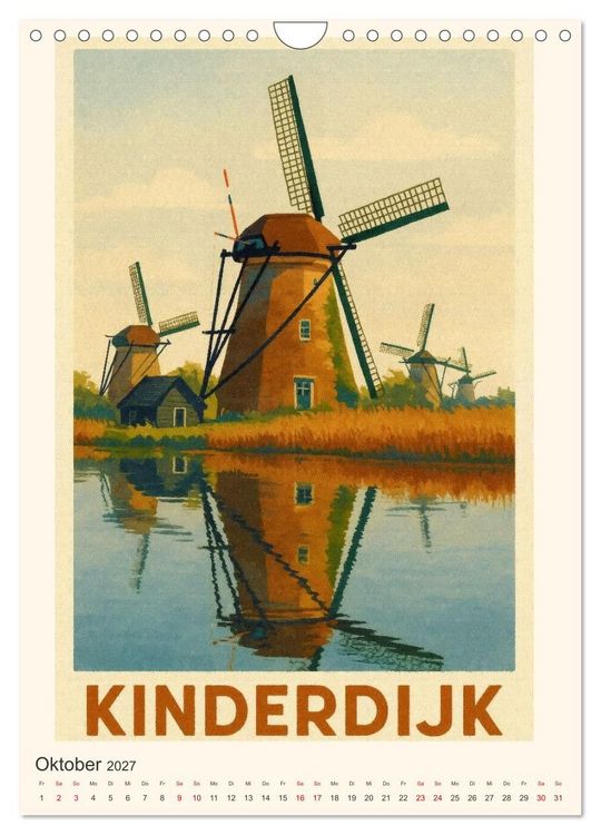 Produktbild: Charmante Holland-Ansichten (Wandkalender 2027 DIN A4 hoch), CALVENDO Monatskalender