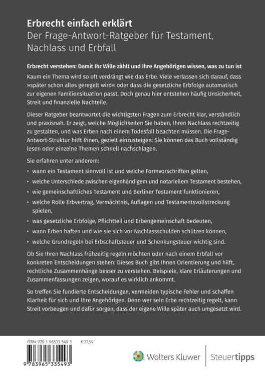 Produktbild: Erbrecht einfach erkl&auml;rt