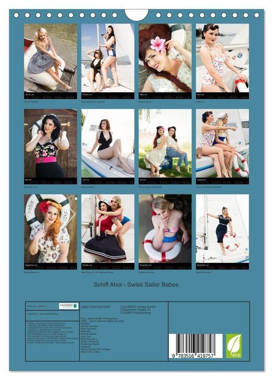 Produktbild: Schiff Ahoi - Swiss Sailor Babes (Wandkalender 2026 DIN A4 hoch), CALVENDO Monatskalender