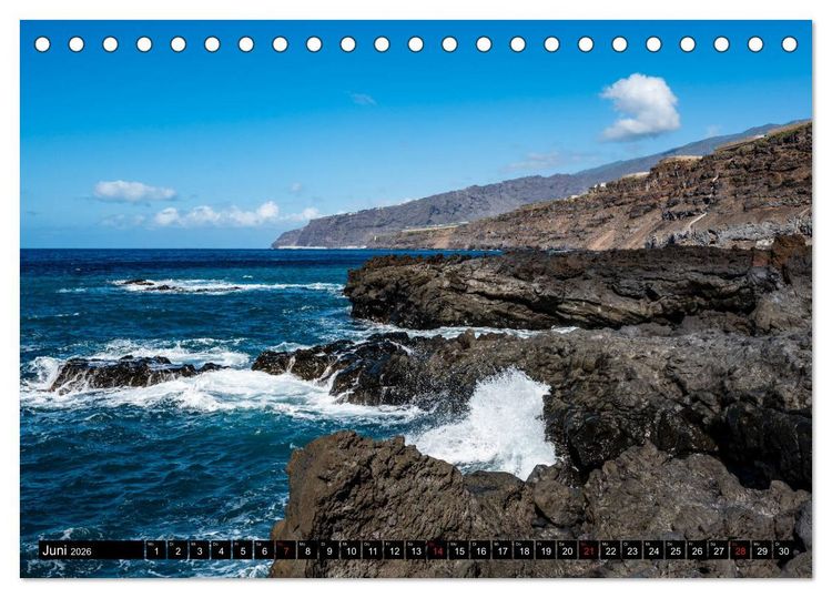 Produktbild: La Palma - Landschaften und Meer (Tischkalender 2026 DIN A5 quer), CALVENDO Monatskalender