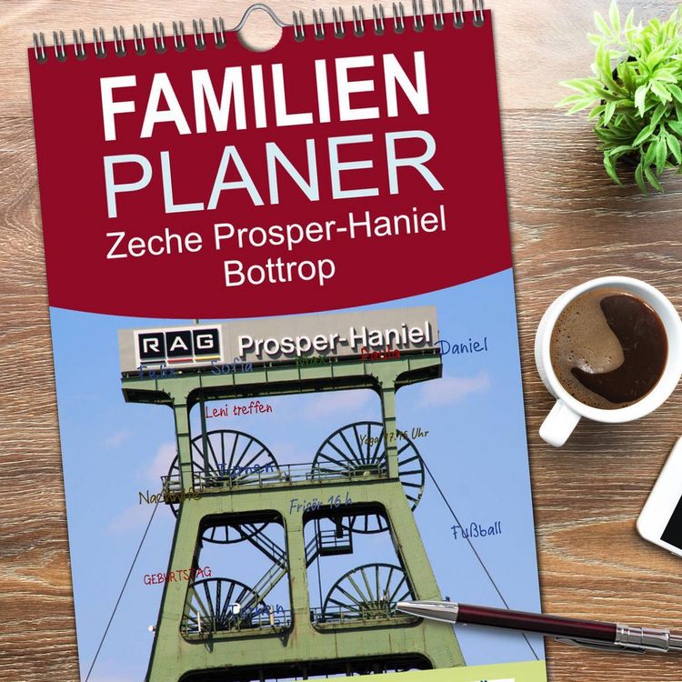 Produktbild: Familienplaner 2026 - Zeche Prosper-Haniel Bottrop mit 5 Spalten (Wandkalender, 21 x 45 cm) CALVENDO