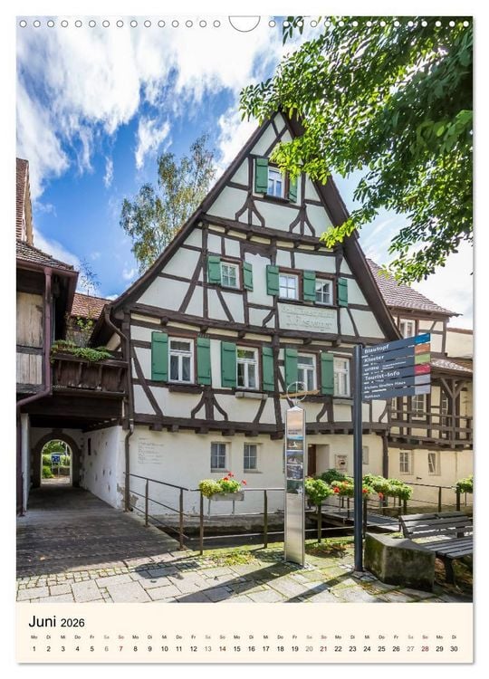 Produktbild: T&Uuml;BINGEN UND BLAUBEUREN Historische Schw&auml;bische Alb (Wandkalender 2026 DIN A3 hoch), CALVENDO Monatskalender