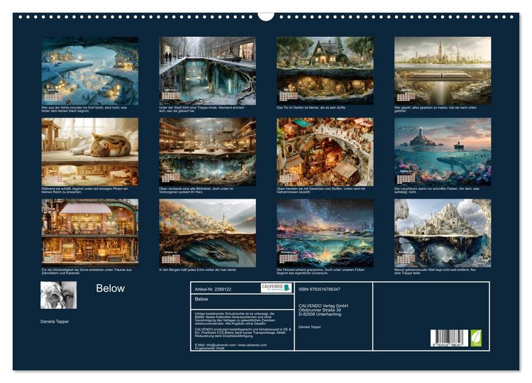 Produktbild: Below (Wandkalender 2027 DIN A2 quer), CALVENDO Monatskalender