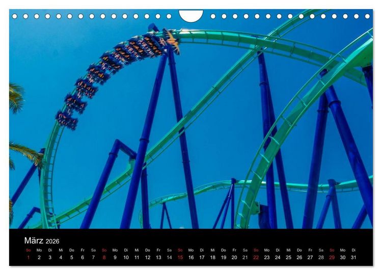 Produktbild: Made for Fear - Der Achterbahnkalender (Wandkalender 2026 DIN A4 quer), CALVENDO Monatskalender