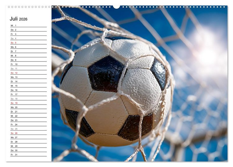 Produktbild: Fu&szlig;ball Kalender - Das Spiel unseres Lebens (hochwertiger Premium Wandkalender 2026 DIN A2 quer), Kunstdruck in Hochglanz