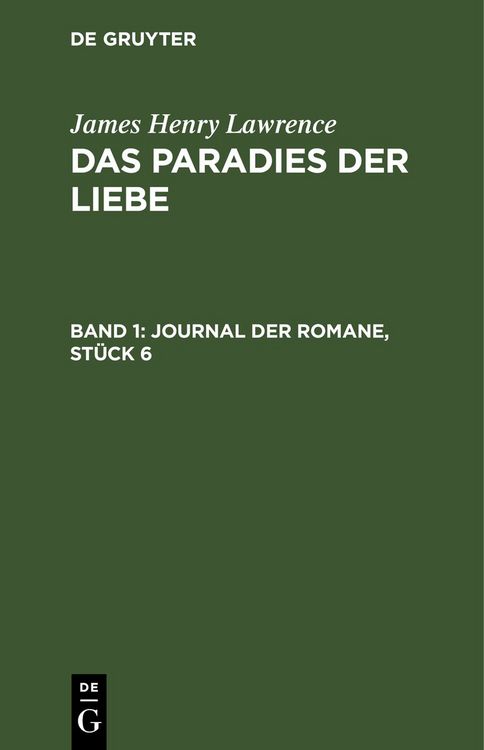 Produktbild: Journal der Romane, St&uuml;ck 6