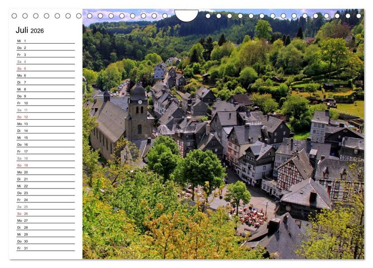 Produktbild: Eine Perle in der Eifel - Monschau (Wandkalender 2026 DIN A4 quer), CALVENDO Monatskalender