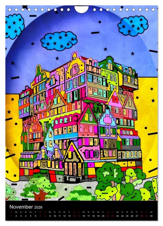 Produktbild: Die verr&uuml;ckte Welt der Popart von Nico Bielow (Wandkalender 2026 DIN A4 hoch), CALVENDO Monatskalender