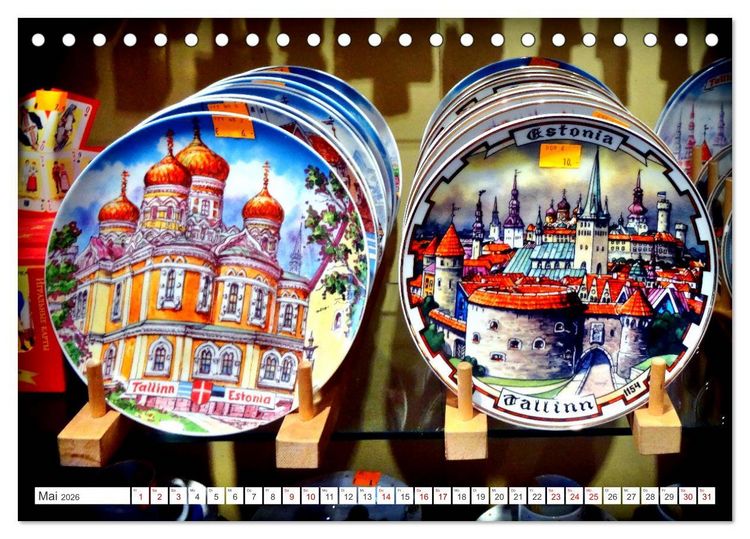 Produktbild: Tallinn City Tour (Tischkalender 2026 DIN A5 quer), CALVENDO Monatskalender