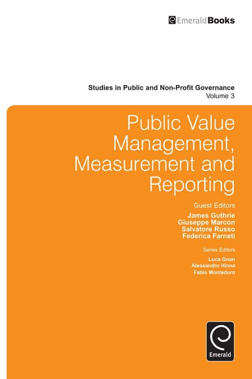 Produktbild: Public Value Management, Measurement and Reporting