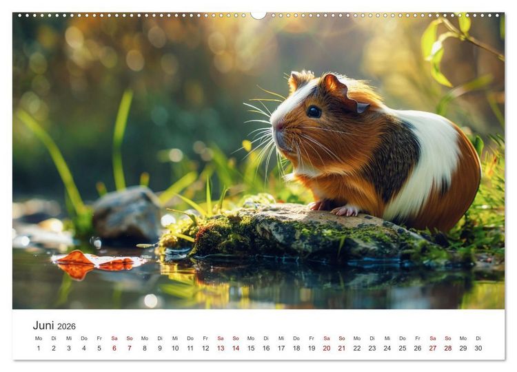 Produktbild: Wuschelbande - Ein Jahr voller Meerschweinchen (Wandkalender 2026 DIN A2 quer), CALVENDO Monatskalender