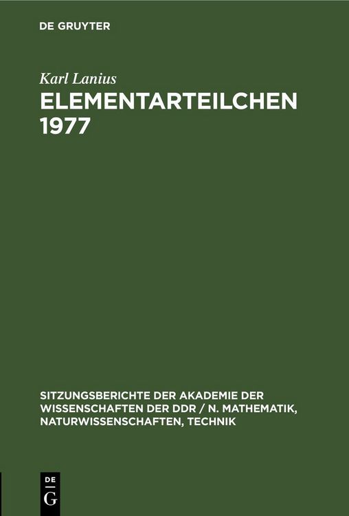 Produktbild: Elementarteilchen 1977