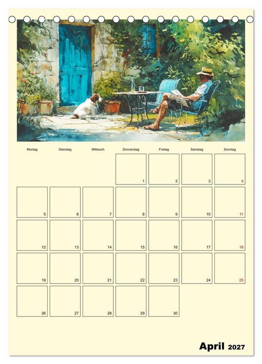 Produktbild: M&auml;nner im Garten. Entspannte Augenblicke im Gr&uuml;nen (Tischkalender 2027 DIN A5 hoch), CALVENDO Monatskalender