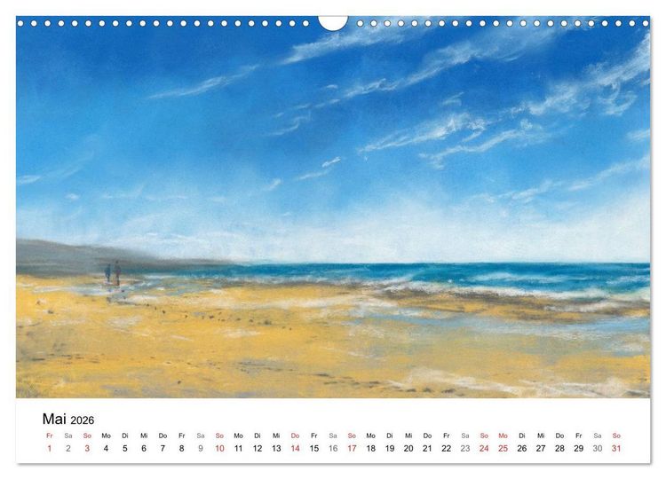 Produktbild: Das Meer in Pastellkreide (Wandkalender 2026 DIN A3 quer), CALVENDO Monatskalender