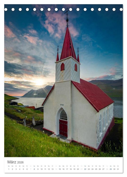 Produktbild: F&oslash;royar - Faroe Islands - F&auml;r&ouml;er Inseln (Tischkalender 2026 DIN A5 hoch), CALVENDO Monatskalender