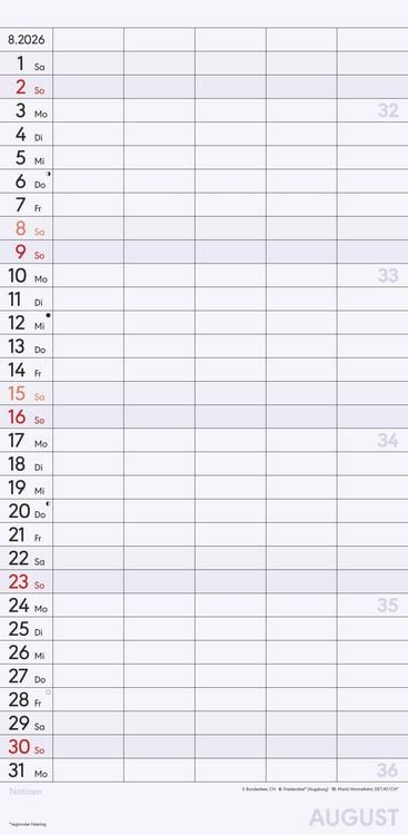 Produktbild: Superplaner L 2026 5 Spalten - Familien-Timer 22x45 cm - Offset-Papier - mit Ferienterminen - Wand-Planer - Familienkalender - Alpha Edition