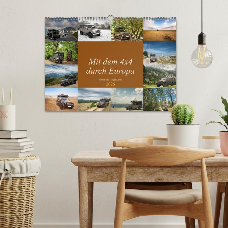 Produktbild: Mit dem 4x4 durch Europa (Wandkalender 2026 DIN A3 quer), CALVENDO Monatskalender