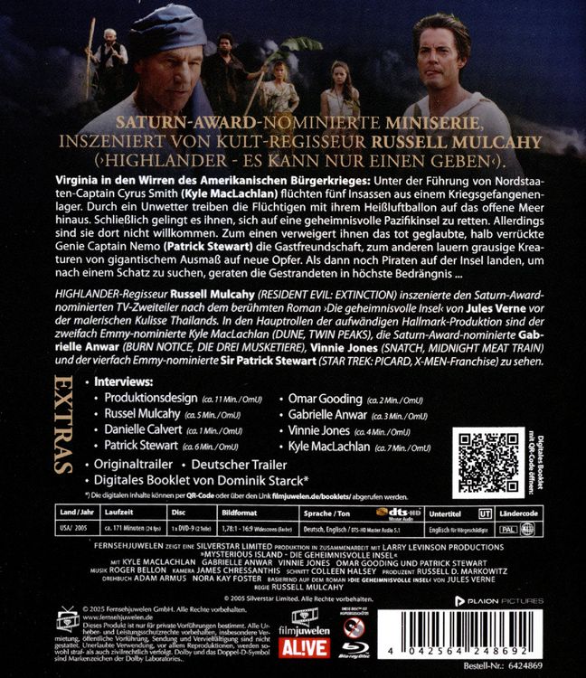 Produktbild: Jules Verne's Die geheimnisvolle Insel - Das spannendste Abenteuer aller Zeiten (Mysterious Island) (Blu-ray)