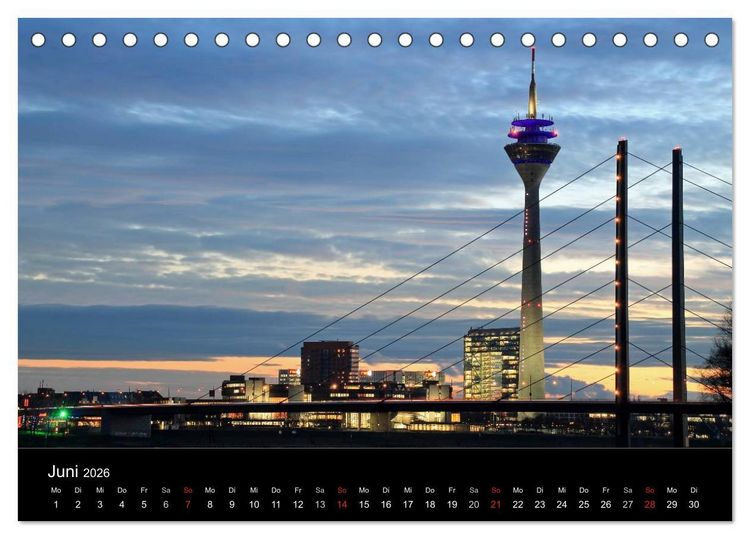 Produktbild: Von Ufer zu Ufer, Wege &uuml;ber den Rhein in D&uuml;sseldorf (Tischkalender 2026 DIN A5 quer), CALVENDO Monatskalender