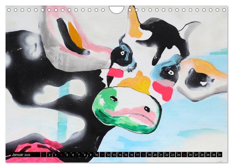 Produktbild: Kuhkalender (Wandkalender 2026 DIN A4 quer), CALVENDO Monatskalender