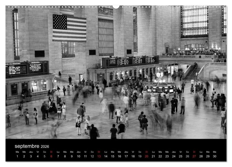 Produktbild: New York en noir et blanc (Calendrier mural 2026 DIN A2 vertical) calendrier de bureau