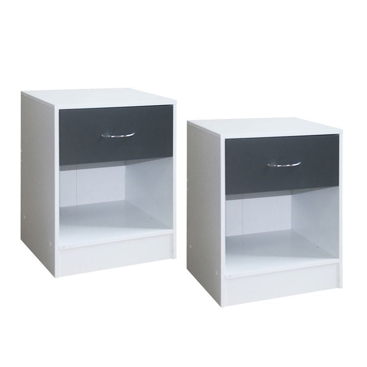 Produktbild: HTI-Living Nachtschrank 2er Set Thekla Weiß/Grau