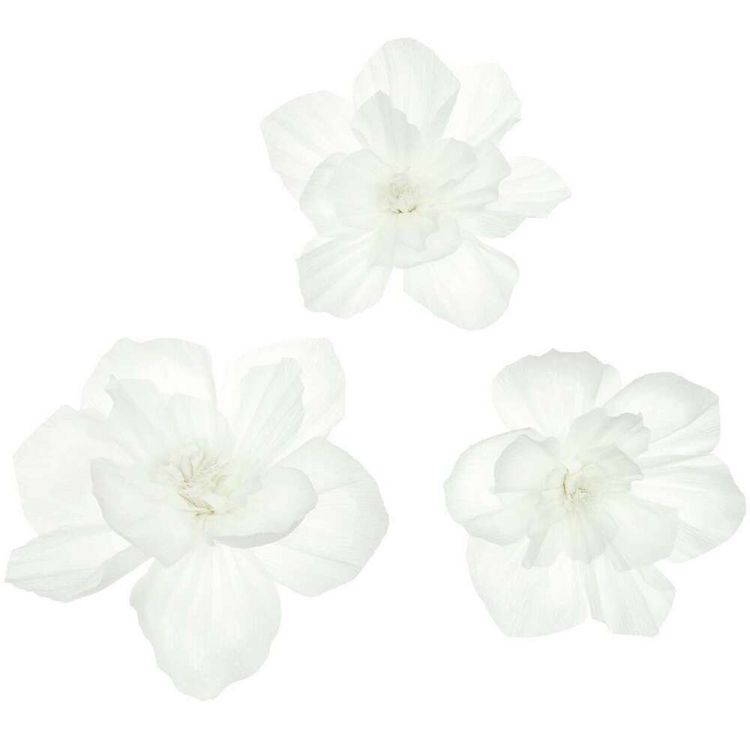 Produktbild: Krepppapier Bl&uuml;ten, Wei&szlig;, L/M, MIX