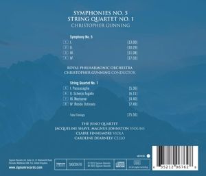 Produktbild: Gunning/Royal PO/The Juno Quartet: Sinfonie 5/Streichquartet