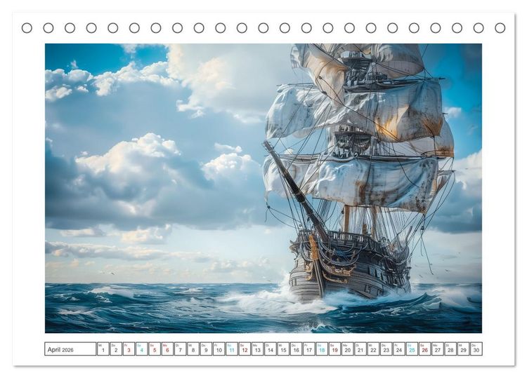 Produktbild: Wind und Wogen (Tischkalender 2026 DIN A5 quer), CALVENDO Monatskalender