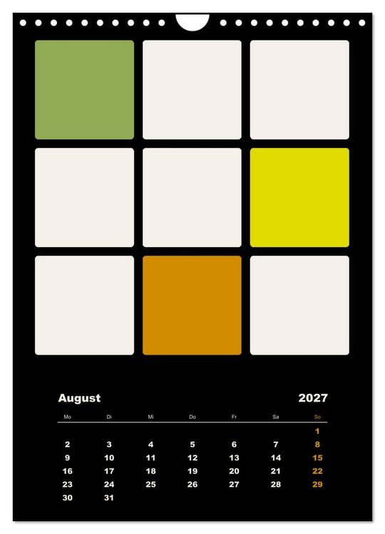Produktbild: Fotokalender FARBFL&Auml;CHEN (Wandkalender 2027 DIN A4 hoch), CALVENDO Monatskalender