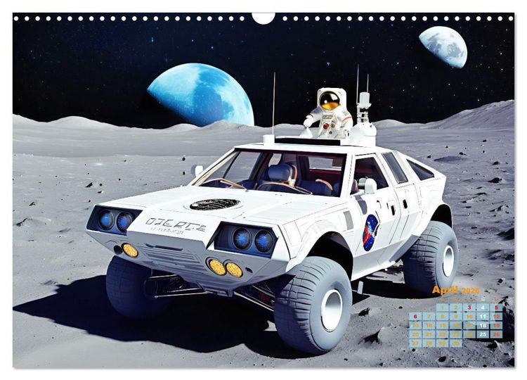 Produktbild: Im Weltall unterwegs - Verr&uuml;ckte Fahrzeuge im Universum (Wandkalender 2026 DIN A3 quer), CALVENDO Monatskalender