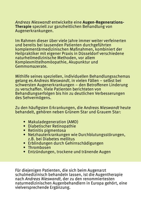 Produktbild: Grüner Star - Grauer Star - Trockenes Auge