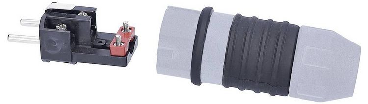 Produktbild: AS Schwabe 62301 Schutzkontaktstecker 230V Grau, Schwarz IP54