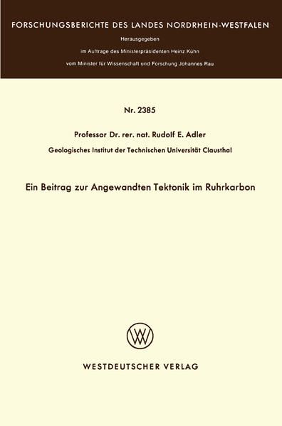 Produktbild: Ein Beitrag zur Angewandten Tektonik im Ruhrkarbon