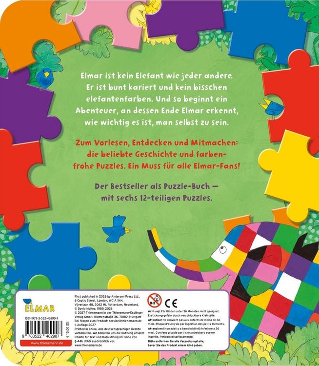 Produktbild: Elmar: Mein ELMAR Puzzle-Buch